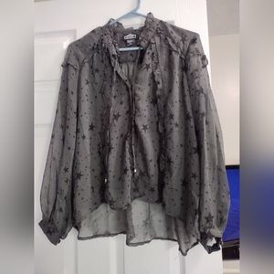 Long Sleeve High Low Blouse